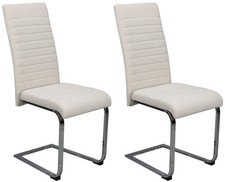 2 x Beige Velvet Dining