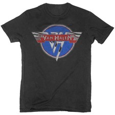 Van Halen Chrome Logo Black Official Mens T-Shirt