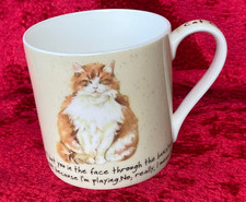 Little Dog Laughed Mug Marmalade/White Cat "When I bat you in the face" etc  NEW