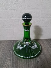 Antique Victorian Green Glass