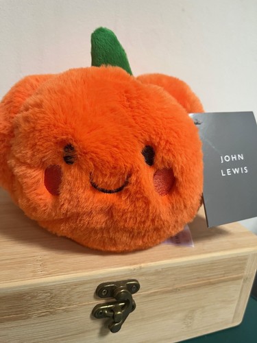 Soft cuddly pumpkin toy