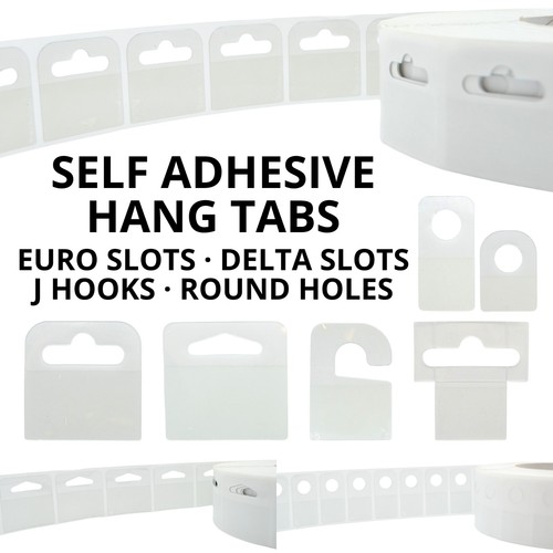 Self adhesive hang tabs euro - adhesive,