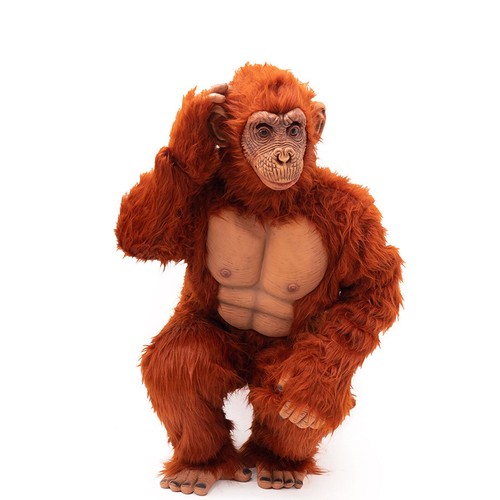 Monkey costume gloves mask - monkey,