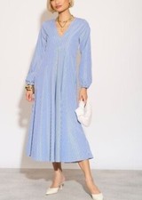 Zara Blue & Grey Striped Dress