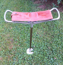 Gamebird Shooting Stick Hunting Adjustable Extendable Padded Leather Vintage