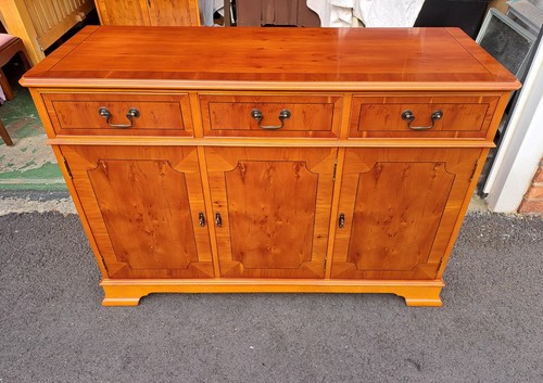 Yew wood sideboard dresser - yew,