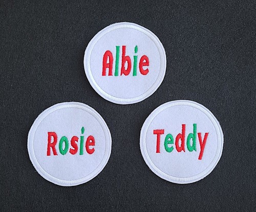 Personalised embroidered round - personalised,