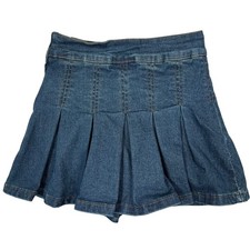 Dazy Pleated Jean Micro Mini