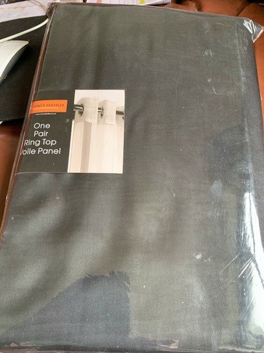 Pair voile eyelet curtains - pair,