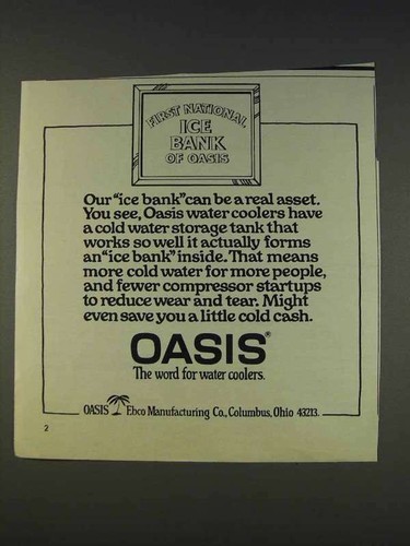 1977 oasis water - oasis, cooler
