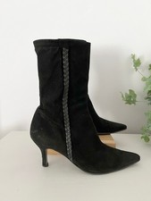 Salvatore Ferragamo Kitten Heel Ankle Boots 10B UK 7