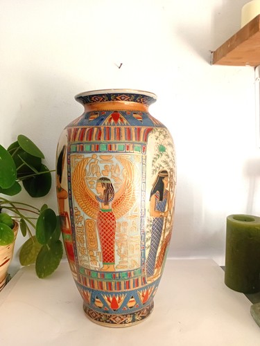 Egyptian themed vase large - egyptian,