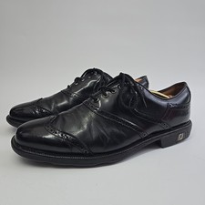 Footjoy Icon Opti Flex Black Leather Golf Shoes Uk Size 10.5 Eur 45 Traditional