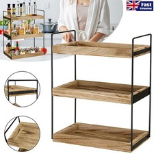 Kitchen Counter Shelf Coffee Condiment Storage Standing Station Organiser UK