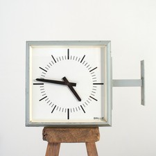 Antique Vintage Antique Brillie French Kitchen Double Sided Wall Clock - A