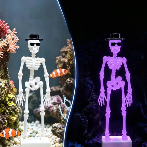 Printed dancing skeleton - printed,