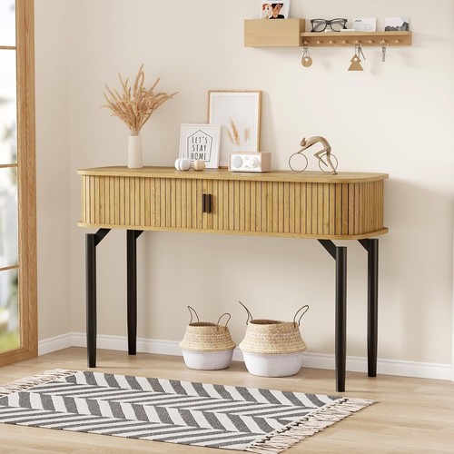 Fluted console table - fluted, sofa