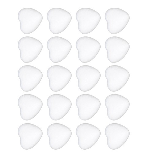 Pcs polystyrene hearts - 20,