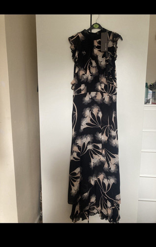 Mint velvet floral ruffle maxi - mint,