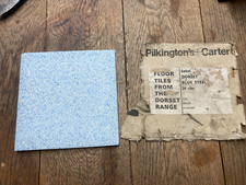 46 X 6” VINTAGE 1970s RETRO PILKINGTON’S & CARTER FLOOR TILES