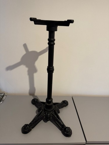 Black cast iron metal - metal, pedestal