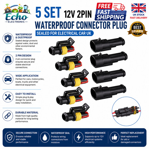 Set 12v 2pin cable wire - 12v,