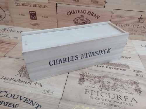 Wooden wine box crate - wooden, ~