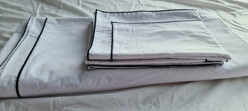 King size white navy - white,