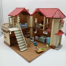 Sylvanian Families Red Roof Country House With Furniture And Accessories Bundle