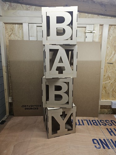 Large letter cubes - letter, baby