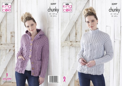 Womens cable knit sweater - knit, &