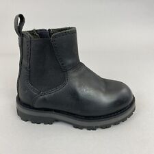 Timberland Black Leather Zip Up Chelsea Boots Size 24 UK7  Toddler / kids