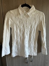 Anne Fontaine Women's White floral shirt