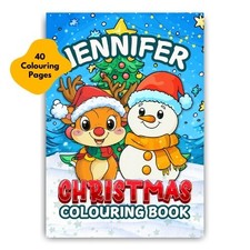 Christmas Colouring Book Personalised Children Kid Gift Activity Fun Party Xmas