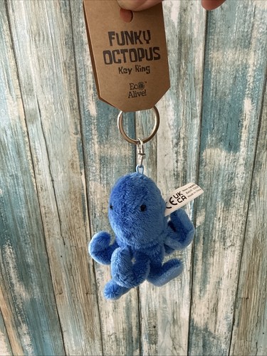 Octopus key ring blue - octopus,