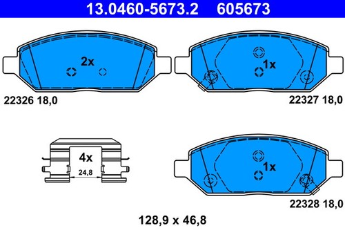 Front ate 0460 5673 - front, brake