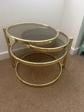 1970s 3 Tier Swivel Brass