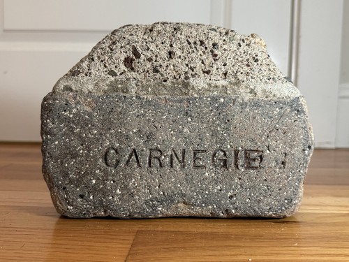 Stamped carnegie brick antique - carnegie,