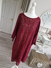 Wallis Berry Red Lace Overlay