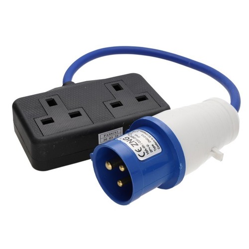 Caravan site power - caravan, plug