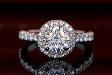 $27,100 Cartier Destinee GIA 1.06ct G VVS1 Diamond Halo Engagement Ring Band #48