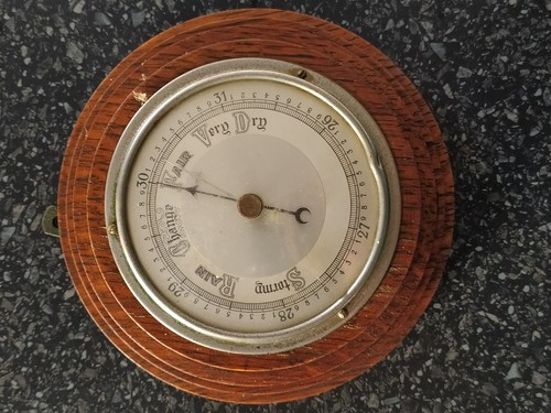 Wooden wall hanging barometer - wooden,