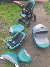 Buggy, Verdi buggy, baby carrier, leather, with foot muff, cup holder. RRP £700