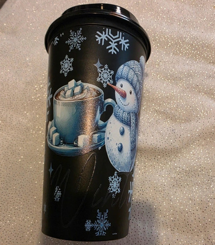 Black christmas snowman travel - black,