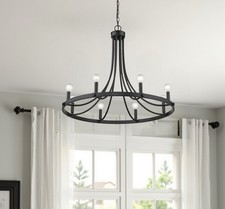 Black Candle Style Eight Light