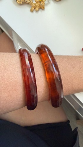 Vintage bakelite amber - vintage,