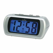 Acctim Auric Silver LCD AM/PM Indicator Alarm Clock with snooze function - 12340