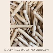 Traditional wooden dolly peg - wooden,