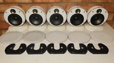 5 x Focal Dome Satellite/Surround Speakers + Wall Mounts/Brackets - Great Sound