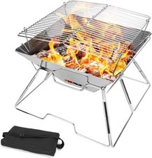 Odoland BBQ Fire Pit Portable